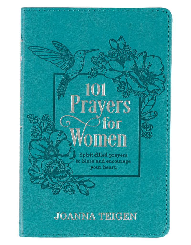 101 Prayers for Women Turquoise Faux Leather Gift Book