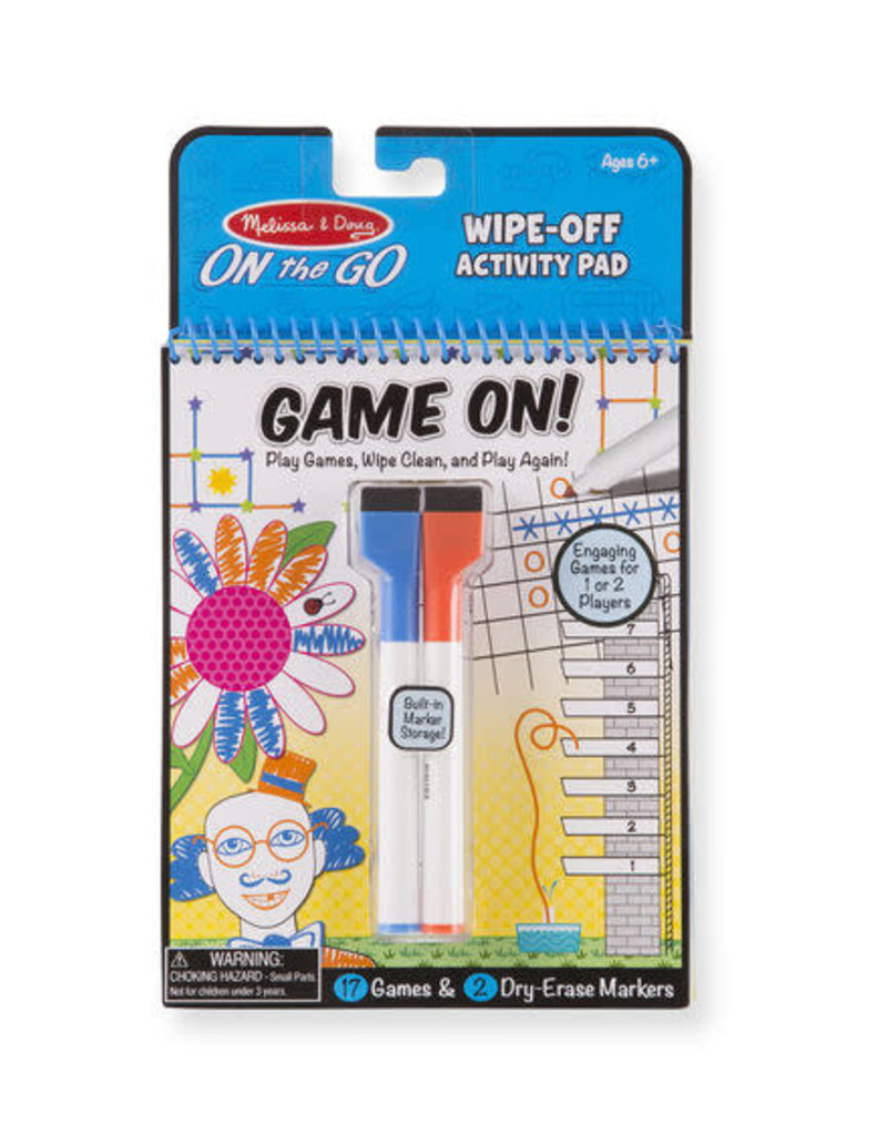 GAME ON WIPE-OFF ACTIVITY PAD