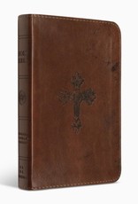 ESV Compact Bible TruTone, Walnut, Weathered Cross Design