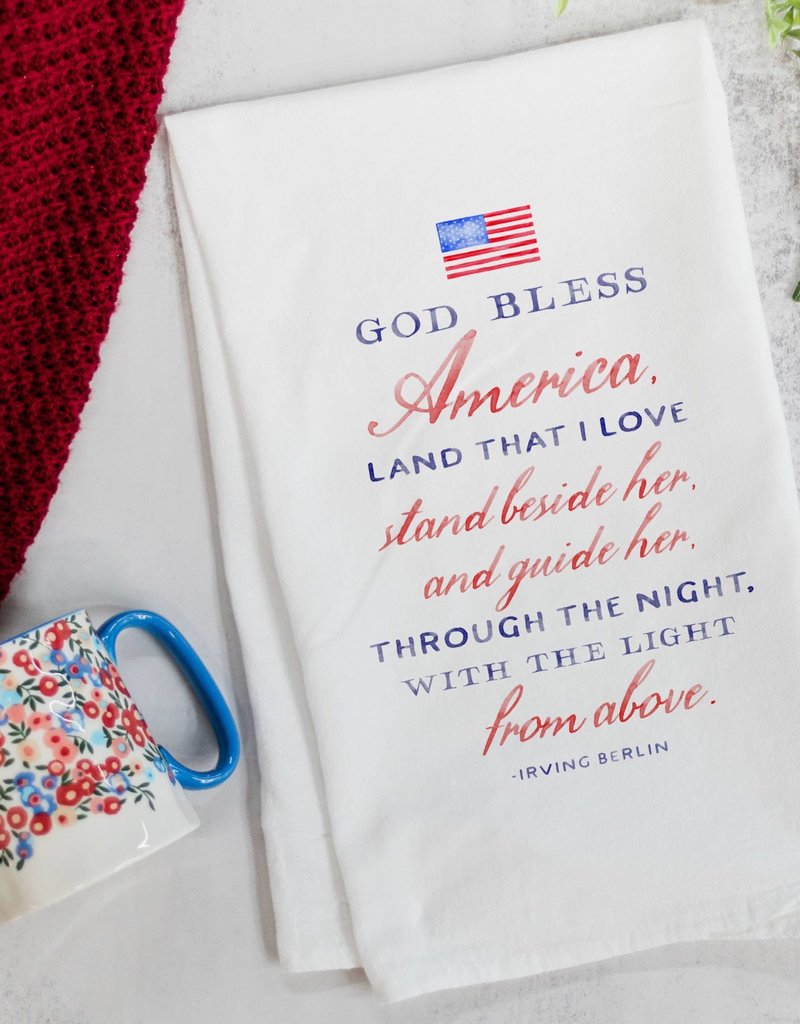 God Bless America Tea Towel