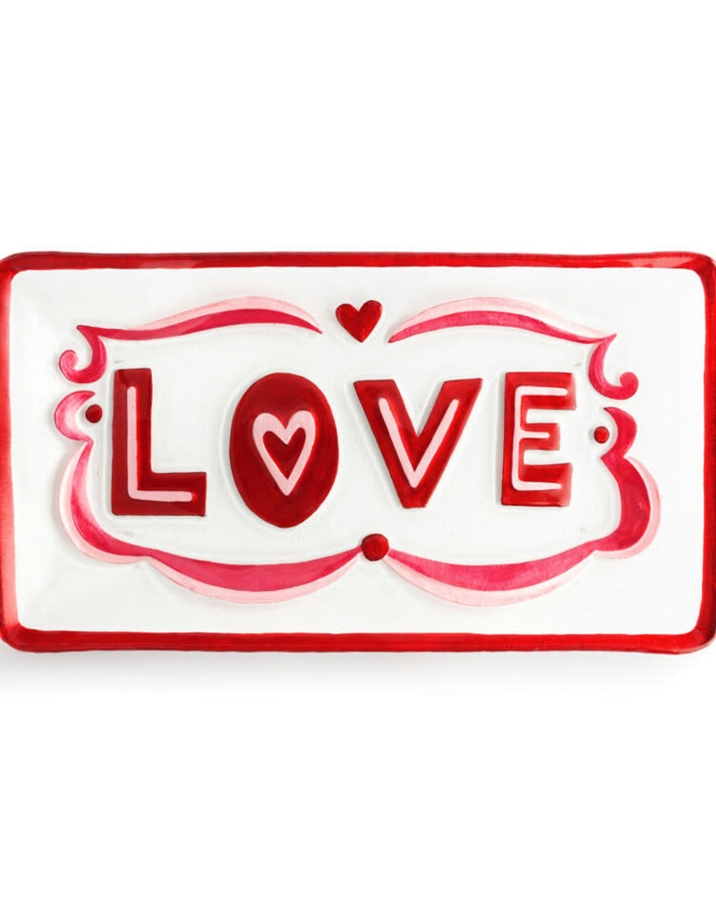 Love Framed Rectangle Platter
