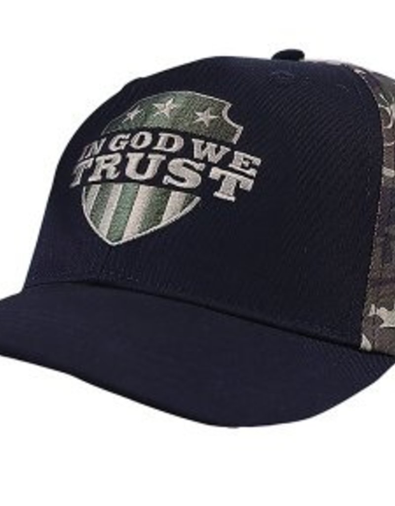 In God We Trust, Mesh Back, Cap, Black/Camo