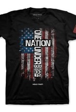 Hold Fast Adult T- One Nation Flag Black