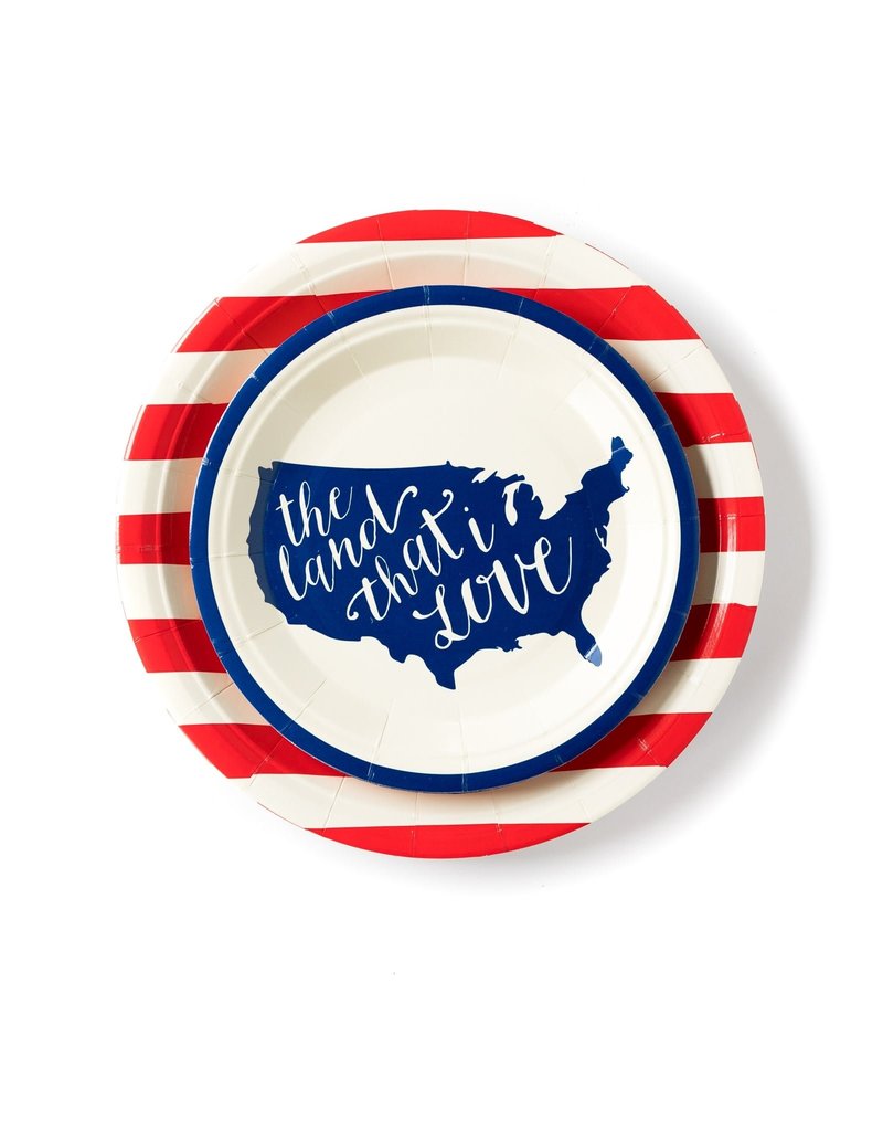 7" Stars & Stripes Round Paper Plate