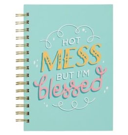 Hot Mess But I'm Blessed Wirebound Journal