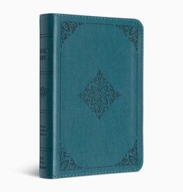 ESV Compact Bible  , Deep Teal, Fleur-de-lis Design