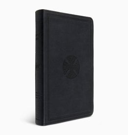 ESV Large Print Value Thinline Bible TruTone®, Navy, Mosaic Cross Design