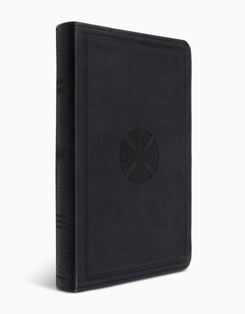 ESV Large Print Value Thinline Bible TruTone®, Navy, Mosaic Cross Design