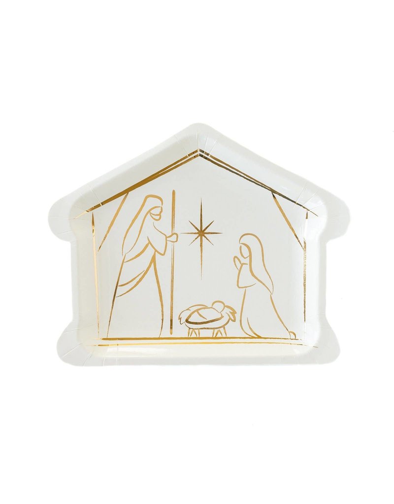 Nativity Shaped 9" Plate