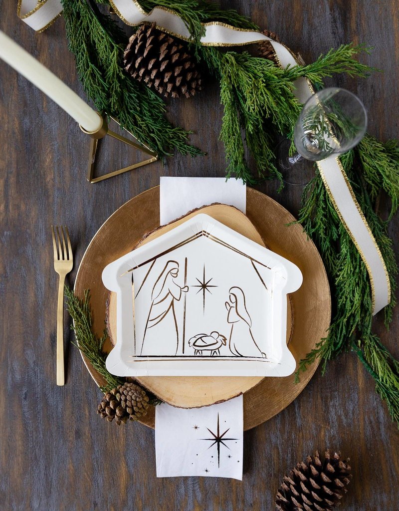 Nativity Shaped 9" Plate