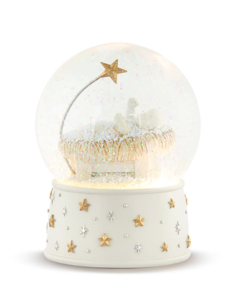 Lit Baby Jesus Snow Globe