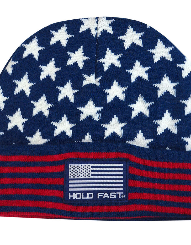 HOLD FAST Mens Beanie Stars And Stripes