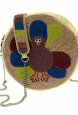 Gobble Till You Wobble Beaded Purse , Beaded Satin