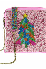 DREAMING OF A PINK CHRISTMAS BEADED PURSE