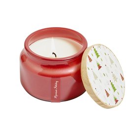 Merriest Holiday red candle jar 8.5oz