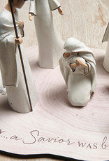 "A Savior is Born" Nativity Set & Base, 10 pieces