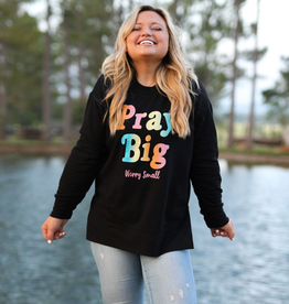 Pray Big Worry Small - Sweatshirt (Black)