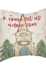 O Come Let Us Adore Him Pillow