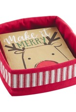 Reindeer Napkin Basket Set