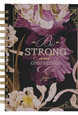 Strong and Courageous Topas Pink Wirebound Journal - Joshua 1:9