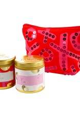 Valentine Gift Set- 3 oz candles and cosmetic pouch