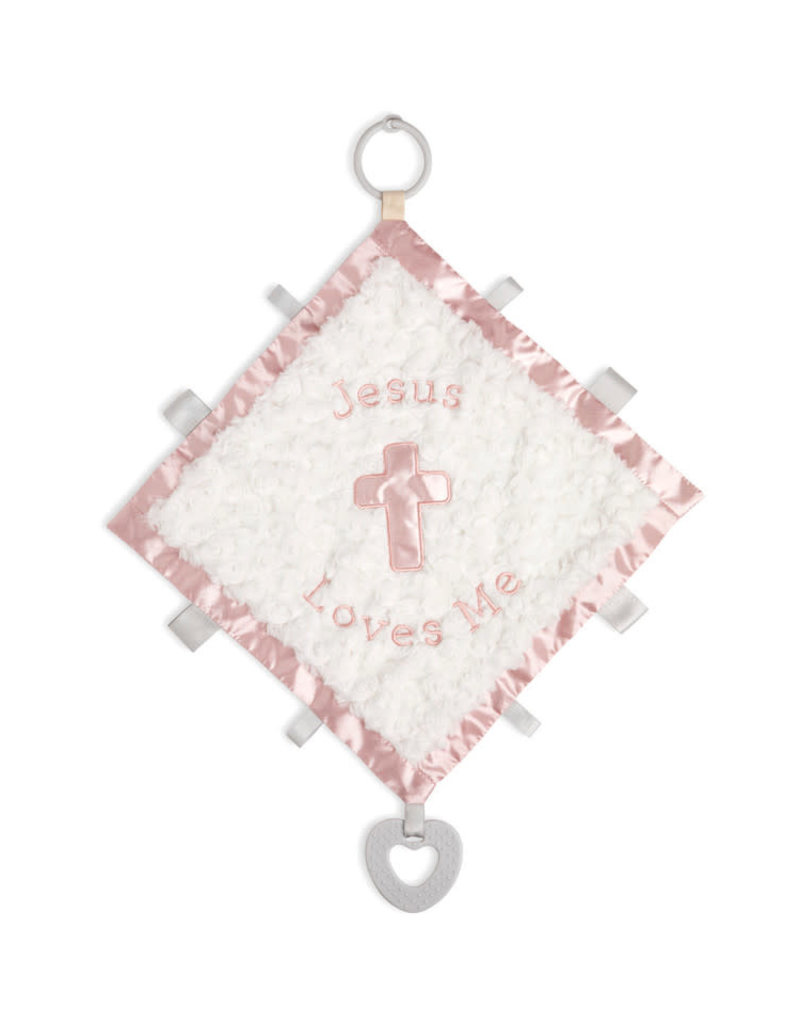 Jesus Loves Me Activity Blankie - Pink