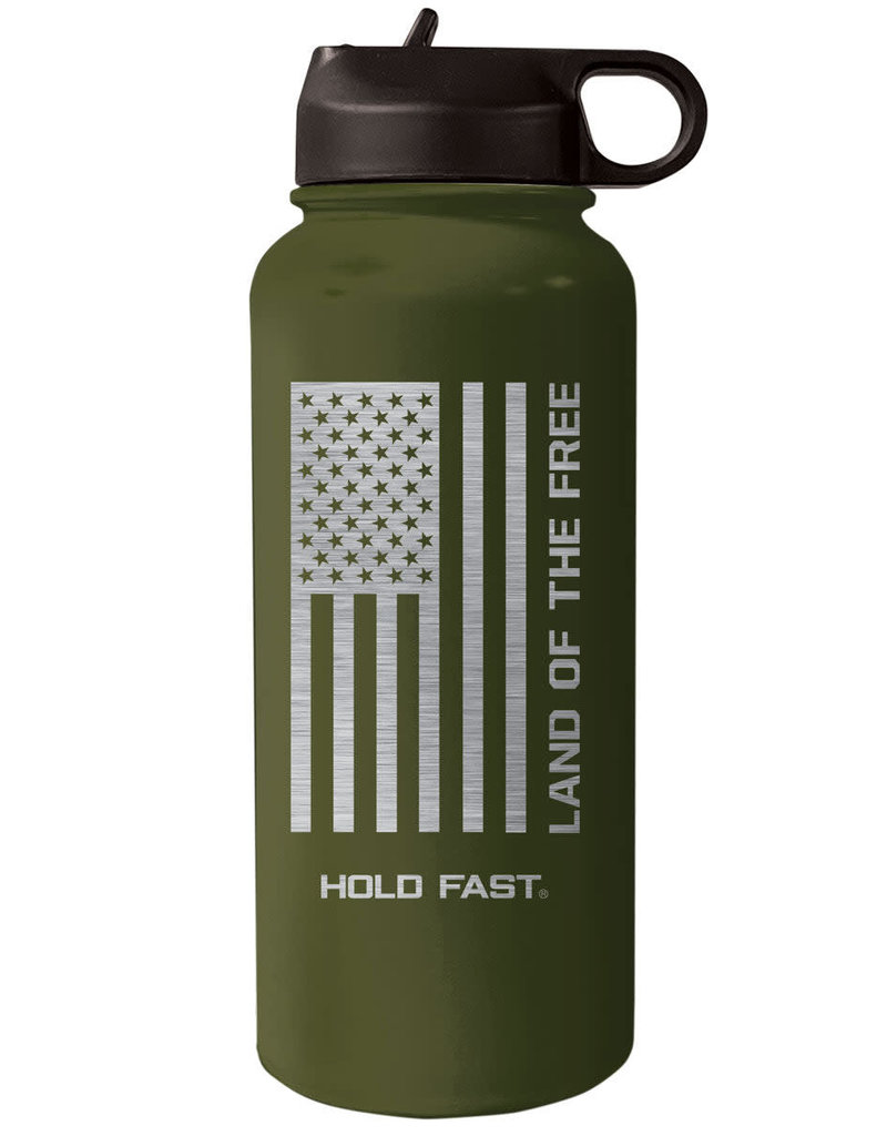 HOLD FAST 32 oz Stainless Steel Bottle Land Of The Free