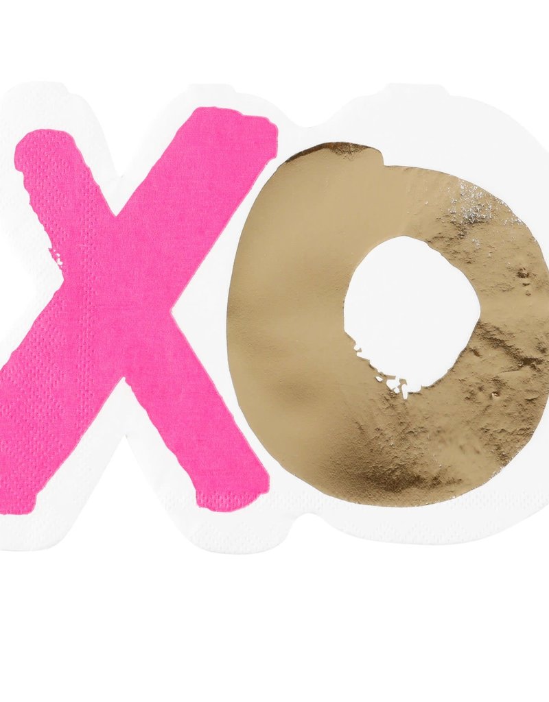 12 XOXO DIE-CUT BEVERAGE NAPKIN