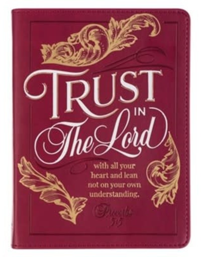 Trust In the Lord Floral Handy Journal, Burgundy