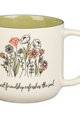 A Sweet Friendship White & Green Ceramic Mug - Proverbs 27:9