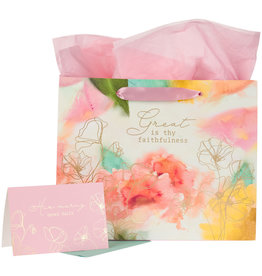 Pastel Meadow Large Landscape Gift Bag with Card