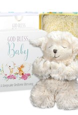 God Bless Baby Gift Set w/ Book, Praying Lamb and Book