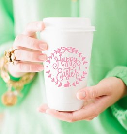 Happy Easter! To-Go Coffee Cups- Pink