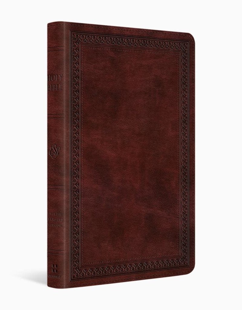 ESV Thinline Bible TruTone®, Mahogany, Border Design