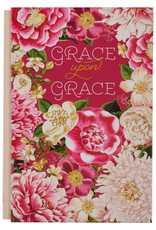 Grace Upon Grace Pink Floral Quarter-bound Journal