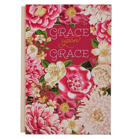 Grace Upon Grace Pink Floral Quarter-bound Journal