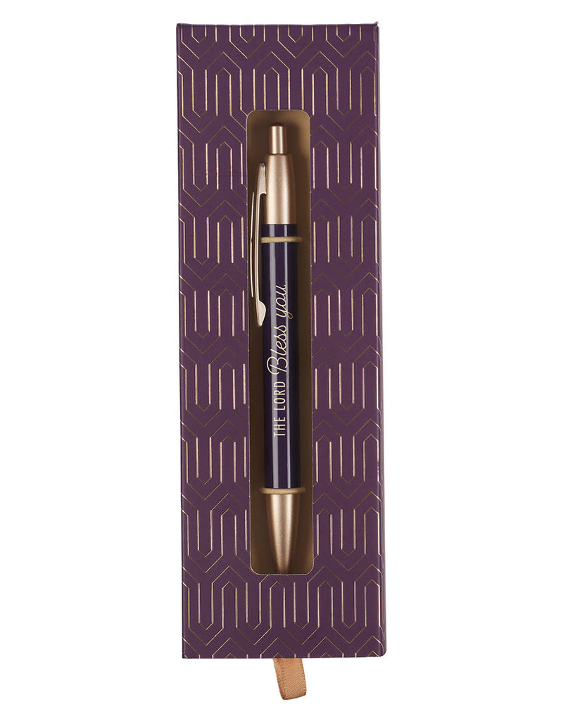 The LORD Bless You Geometric Purple Classic Gift Pen