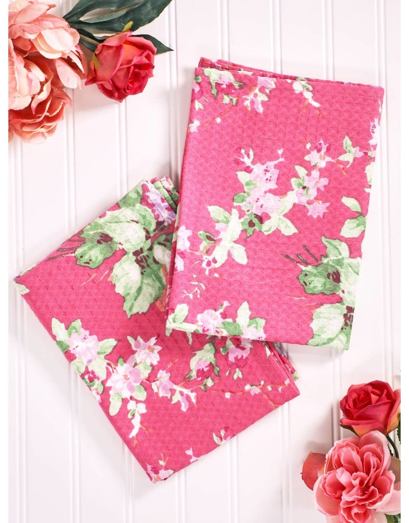 Cottage Rose Tea Towel Set of 2