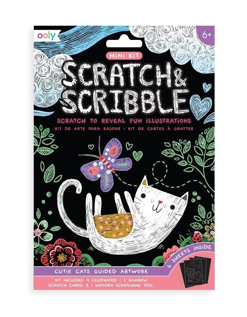 OY Scratch & Scribble Mini Scratch & Scribble Art Kit: Cutie Cats