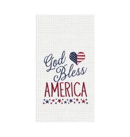 God Bless America Star Patriotic Americana Kitchen Towel