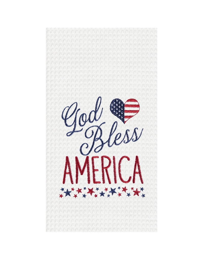 God Bless America Star Patriotic Americana Kitchen Towel