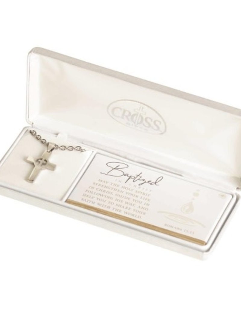 Necklace Mens Baptism Cutout Cross
