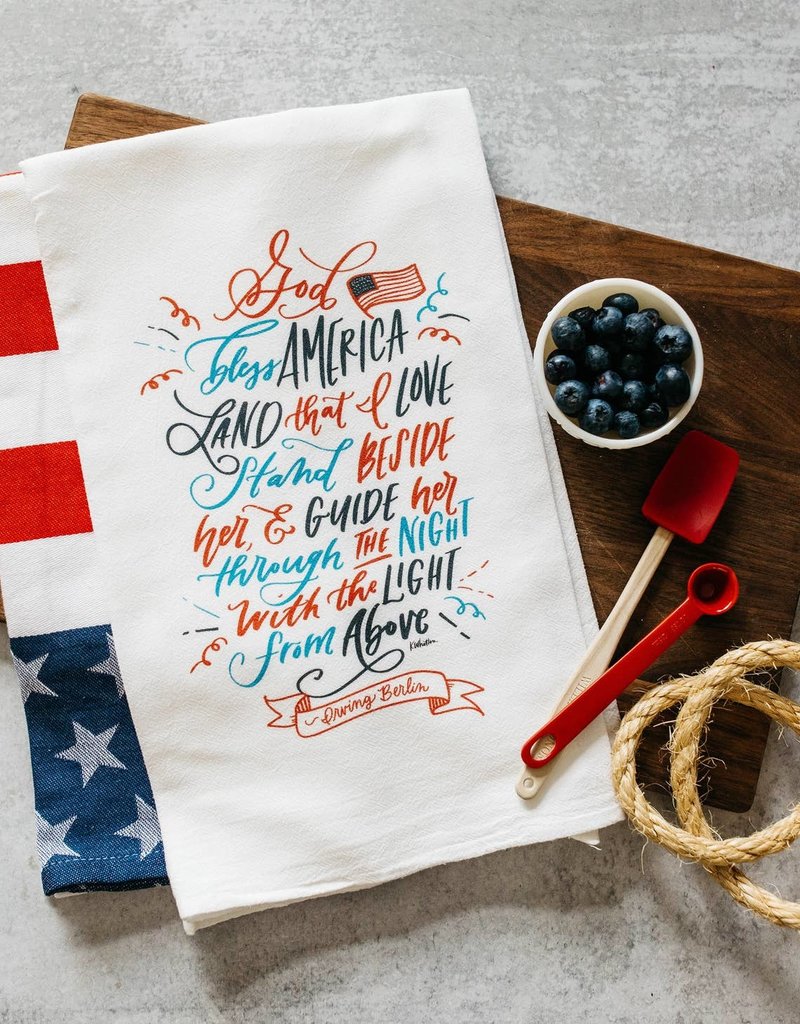 "God Bless America" - Tea Towel