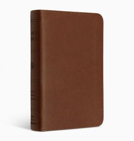 ESV Pocket Bible--soft leather-look, chestnut