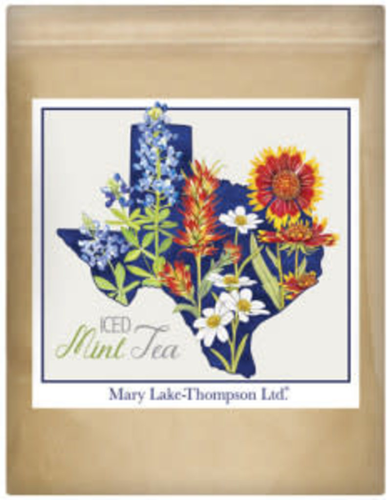 Texas Map Flowers Wrapped Tea-Iced Mint