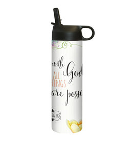 With God All Things Are Possible Water Bottle
