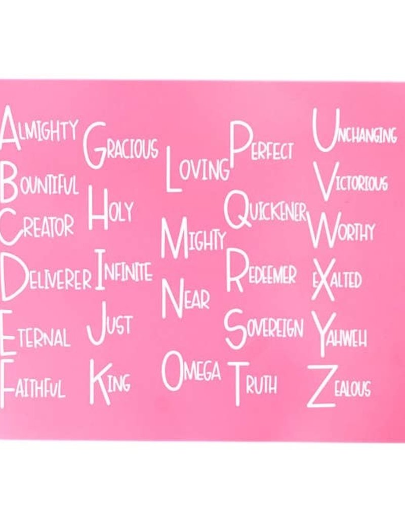 ABC's of God Placemat- Pink