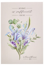 My Grace is Sufficient Lilac Floral Notepad ​​​​​​- 2 Corinthians 12:9