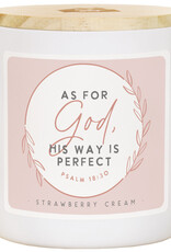 His Way is Perfect Candle- Strawberry Cream