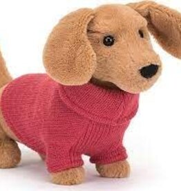 Jellycat  Sweater Sausage Dog Pink